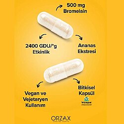 Orzax Ocean Bromelain 60 Kapsül - 3
