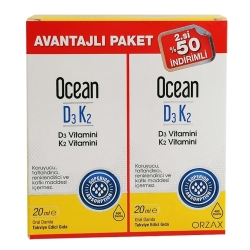 Orzax Ocean D3 K2 Damla 20ml x 2 Adet Avantajlı Paket - Orzax