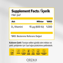 Orzax Ocean Vitamin D3 600 IU 20 ml - 4