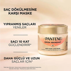Pantene Grow Abundant Saç Dökülmesi Karşıtı Maske 300ml - 3