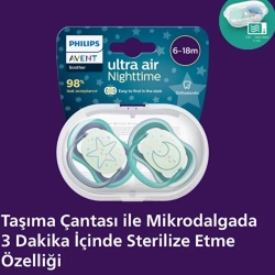 Philips Avent Ultra Air Gece Emziği 6-18 Ay 2 Adet - Erkek - 3