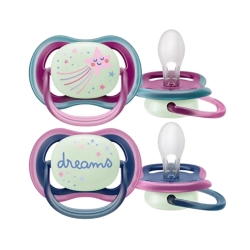 Philips Avent Ultra Air Gece Emziği 6-18 Ay 2 Adet - Kız - Philips Avent