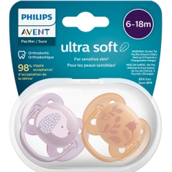 Philips Avent Ultra Soft 6-18 Ay 2'li Kız Bebek Emzik SCF091/18 - 3