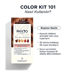 Phyto Phytocolor 7.43 Kumral Bakır Dore Saç Boyası 2 Adet - 4