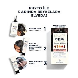 Phyto Phytocolor Kit Saç Boyası 3-Koyu Kestane Saç Boyası 2 Adet - 6