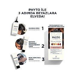 Phyto PhytoColor Saç Boyası 5.35 Açık Kestane Dore Akaju Saç Boyası 2 Adet - 4