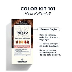 Phyto PhytoColor Saç Boyası 5.35 Açık Kestane Dore Akaju Saç Boyası 2 Adet - Phyto (1)