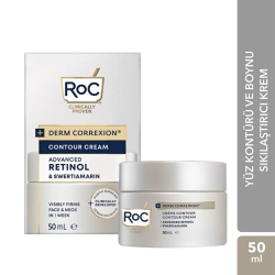 Roc Derm Correxion Retinol + Swertiamarin Yüz Kontürü ve Boynu Sıkılaştırıcı Krem 50 ml - Roc