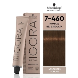 Schwarzkopf Igora Royal Absolutes Olgun Saçlar İçin Beyaz Kapatıcı Yaşlanma Karşıtı Saç Boyası 60ml | 7-460 Kumral Bej Çikolata - Schwarzkopf
