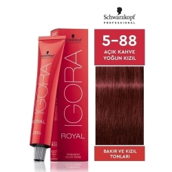 Schwarzkopf Igora Royal Saç Boyası 60ml - 5.88 Açık Kahve Yoğun Kızıl - Schwarzkopf