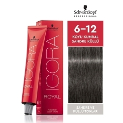 Schwarzkopf Igora Royal Saç Boyası - 6.12 Koyu Kumral Sandre Küllü 60ml - Igora Royal