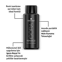 Igora Vibrance Amonyaksız Parlak Saç Boyası 6-12 Koyu Kumral Sandre Küllü 60ml - Igora Royal (1)