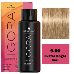 Schwarzkopf Igora Vibrance Amonyaksız Parlak Saç Boyası 60ml - 9.00 Ekstra Doğal Sarı - 3