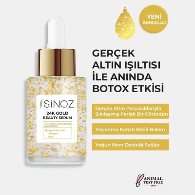 Sinoz 24K Altın Yüz Bakım Serumu 30 ml