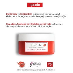 Sinoz Besleyici Arındırıcı Nemlendirici Çilekli Vücut Peelingi 300gr - 3