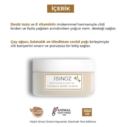 Sinoz Besleyici Arındırıcı Nemlendirici Vanilyalı Vücut Peelingi 300gr - 3
