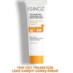 Sinoz Koyu Leke Karşıtı SPF 50+ Yüz Güneş Kremi 50 ML - Sinoz