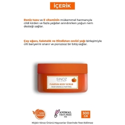 Sinoz Nemlendirici ve Arındırıcı Balkabağı Vücut Peelingi 300 gr - 4