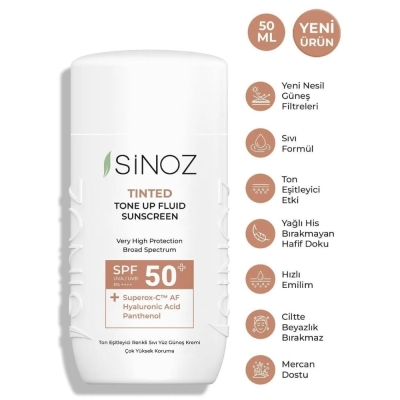 Sinoz Spf50+ Tinted Fluid Güneş Kremi 50ml