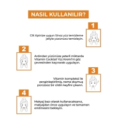 Sinoz Vitamin Kokteyl Nemlendirici Yüz Kremi ve Makyaj Bazı 50ml - 4
