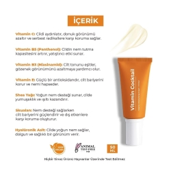 Sinoz Vitamin Kokteyl Nemlendirici Yüz Kremi ve Makyaj Bazı 50ml - 3