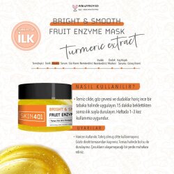 Skin401 Aydınlatıcı & Pürüzsüzleştirici Meyve Enzim Maske 100ml - 3