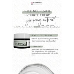 Skin401 Pirinç Özlü Besleyici ve Nemlendirici Krem 50ml - 3