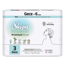 Sleepy Bio Natural 3 Gece Hijyenik Ped 6'lı - Sleepy