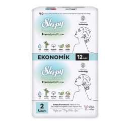 Sleepy Bio Natural Premium Plus+ (Boy 2) Eco Uzun Hijyenik Ped 12'li - Sleepy