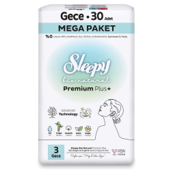 Sleepy Bio Natural Premium Plus+ (Boy 3) Eco Gece Hijyenik Ped 10'lu - Sleepy