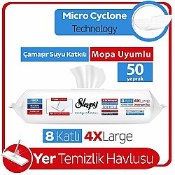 Sleepy Easy Clean Çamaşır Suyu Katkılı Mopa Uyumlu Yer TemizliK Havlusu 50 Yaprak - 4