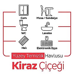 Sleepy Easy Clean Kiraz Çiçeği Yüzey Temizlik Havlusu 100 Yaprak - 3