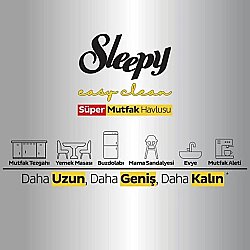 Sleepy Easy Clean Süper Yüzey Temizlik Mutfak Havlusu Mendili Limon Yağlı 50 Yaprak - 5
