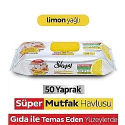 Sleepy Easy Clean Süper Yüzey Temizlik Mutfak Havlusu Mendili Limon Yağlı 50 Yaprak - Sleepy (1)
