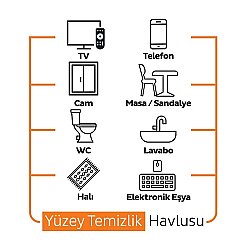Sleepy Meyve Serisi Yüzey Temizlik Havlusu Mendili Portakal 100 Yaprak - 5