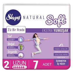Sleepy Natural Soft Ekstra yumuşak Uzun Ped 7'li - Sleepy