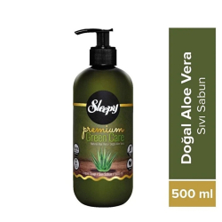 Sleepy Premium Serisi Sıvı Sabun Premium Green Care Doğal Aloe Vera Sıvı Sabun 500 ml - Sleepy