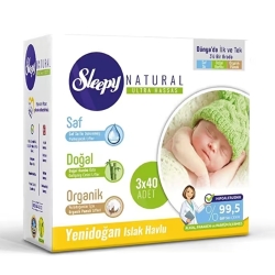 Sleepy Yenidoğan Islak Mendil 3x40lı - Sleepy