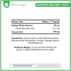  Smartcaps Ginkgo Biloba Vitamin B12 60 Kapsül - 2