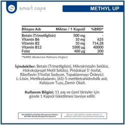Smartcaps Methylup Active B Comlex + TMG 60 Adet Bitkisel Kapsül - 2