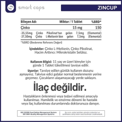 Smartcaps Zincup Çinko 15mg 60 Tablet - 2