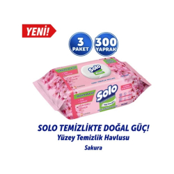 SOLO YÜZEY TEMİZLİK HAVLUSU 100 LÜ Sakura - 4