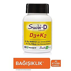 Suda Vitamin Suda-D D3+K2 60 Kapsül - Suda Collagen