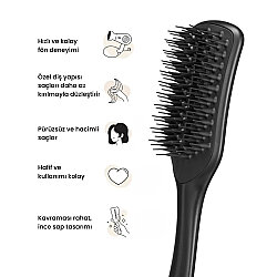 Tangle Teezer Easy Dry Go Black Siyah Saç Fırçası - 3