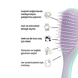Tangle Teezer Mini Wet Detangler Lilac&Mint Saç Fırçası - 3
