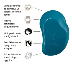 Tangle Teezer Origina Plant Brush - Blue Bitki Bazlı Kolay Tarama Saç Fırçası - 4