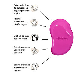 Tangle Teezer Original Detangling Brush Fine & Fragile Berry Bright Saç Fırçası - 3