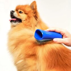 Tangle Teezer Pet Deshedding Small Blue Uzun Tüylü Köpek Bakım Fırçası - 7