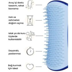 Tangle Teezer Pet Deshedding Small Blue Uzun Tüylü Köpek Bakım Fırçası - 5