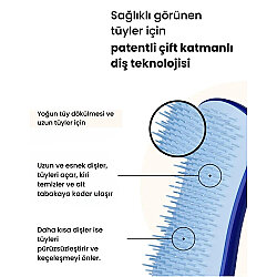 Tangle Teezer Pet Deshedding Small Blue Uzun Tüylü Köpek Bakım Fırçası - Tangle Teezer (1)